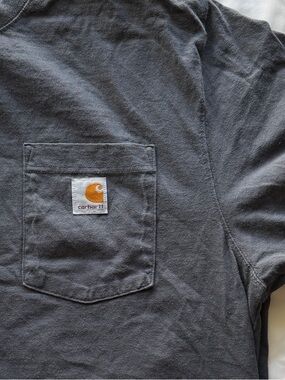 Carhartt Blue Gray Loose Fit Boxy Cotton Tee
